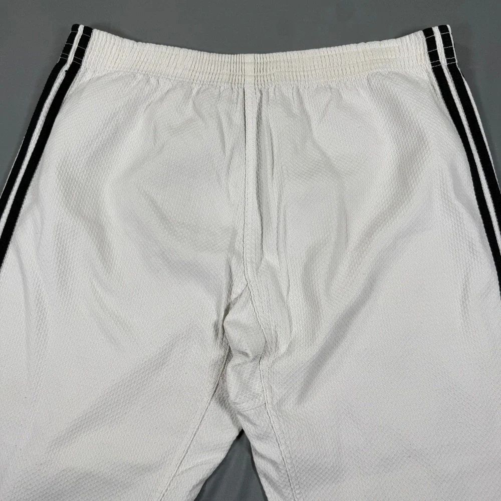 Adidas Martial Arts Gi Pants Mens Size 5 190cm White Black Stripes Taekwondo